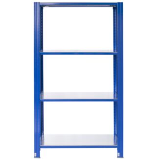 Bezšroubové kovové regál 250x100x30cm T profil, 4 police - Hover