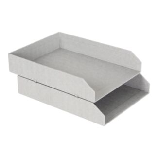 Organizér na dokumenty HAKAN ze 100% recyklovatelného papíru, 6x23x31 cm, šedý, 2 ks - Hover