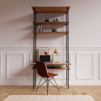 Regál s psacím stolem DECO, 185x85x35/52,5 cm - Hover
