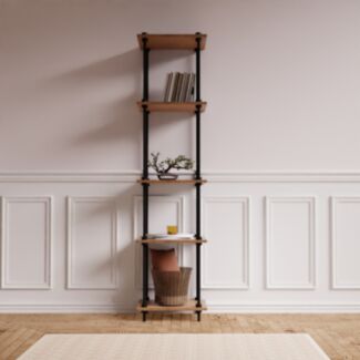 Kovové regály v industriálním stylu DECO, 185x43x35 cm - Hover