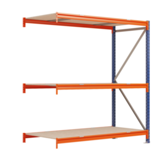REGÁL LONGSPAN, Kovový regál přídavný modul 200x150x80cm, 3x DTD police, 1000kg na polici
