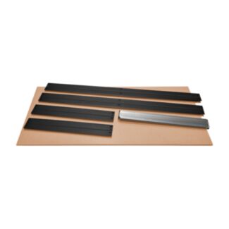 Extra police pro kovový regál RIVET s HDF policí, 90x45 cm, antracitová barva
