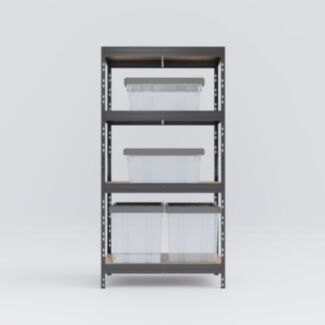 Régal RIVET PACK 180x90x45cm s plastových úložných boxů