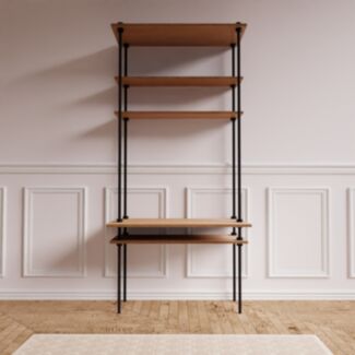 Regál s psacím stolem DECO, 185x85x35/52,5 cm