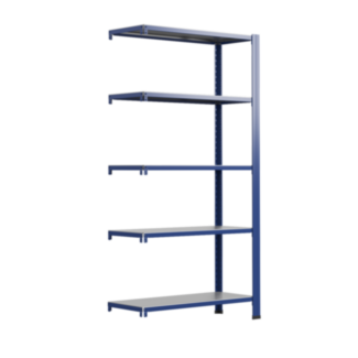 Bezšroubový kovový regál přídavný modul 250x100 cm (VxŠ) T profil