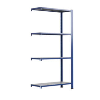 Bezšroubový kovový regál přídavný modul 250x120 cm (VxŠ) T profil