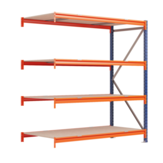 REGÁL LONGSPAN, Kovový regál přídavný modul 200x240x80cm, 500kg na DTD polici