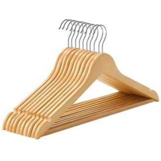Ramínka s protiskluzovými drážkami, sada 10 ks x 23x44,5x1,2 cm, dřevo, přírodní