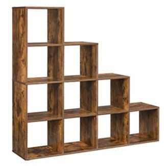 Knihovna s 10 kostkami, 129x129x29 cm