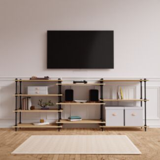 DECO set: Otevřený příborník s příslušenstvím 92,5x235x35 cm - Hover