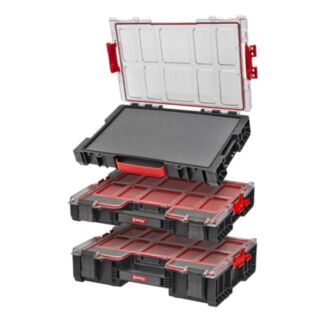 Sada boxů na drobné díly: Qbrick System PRO Organizer 300 + 200 + 100 MFI s nástěnným adaptérem - Hover