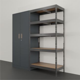 Régal RIVET PACK 180x90x45cm s plechová skříň 180x80x45cm - Hover