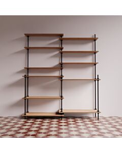 Kuchyňský regál v industriálním designu, 185x160x35/17,5 cm
