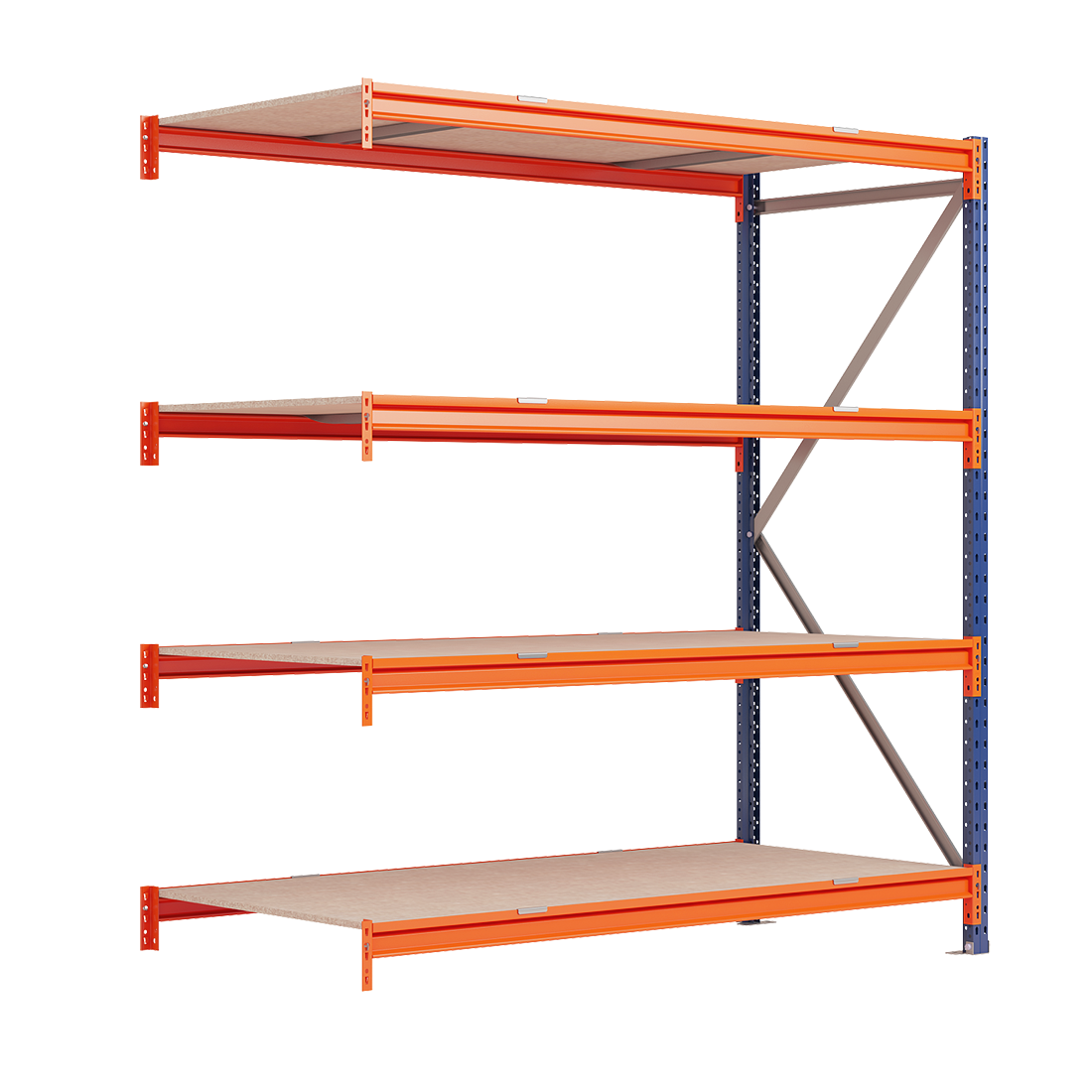 REGÁL LONGSPAN, Kovový regál přídavný modul 200x185x80cm, 800kg na DTD polici